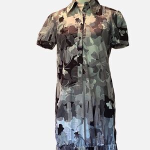 Mexx Dress Black White and Gray Geometric Print Size 10